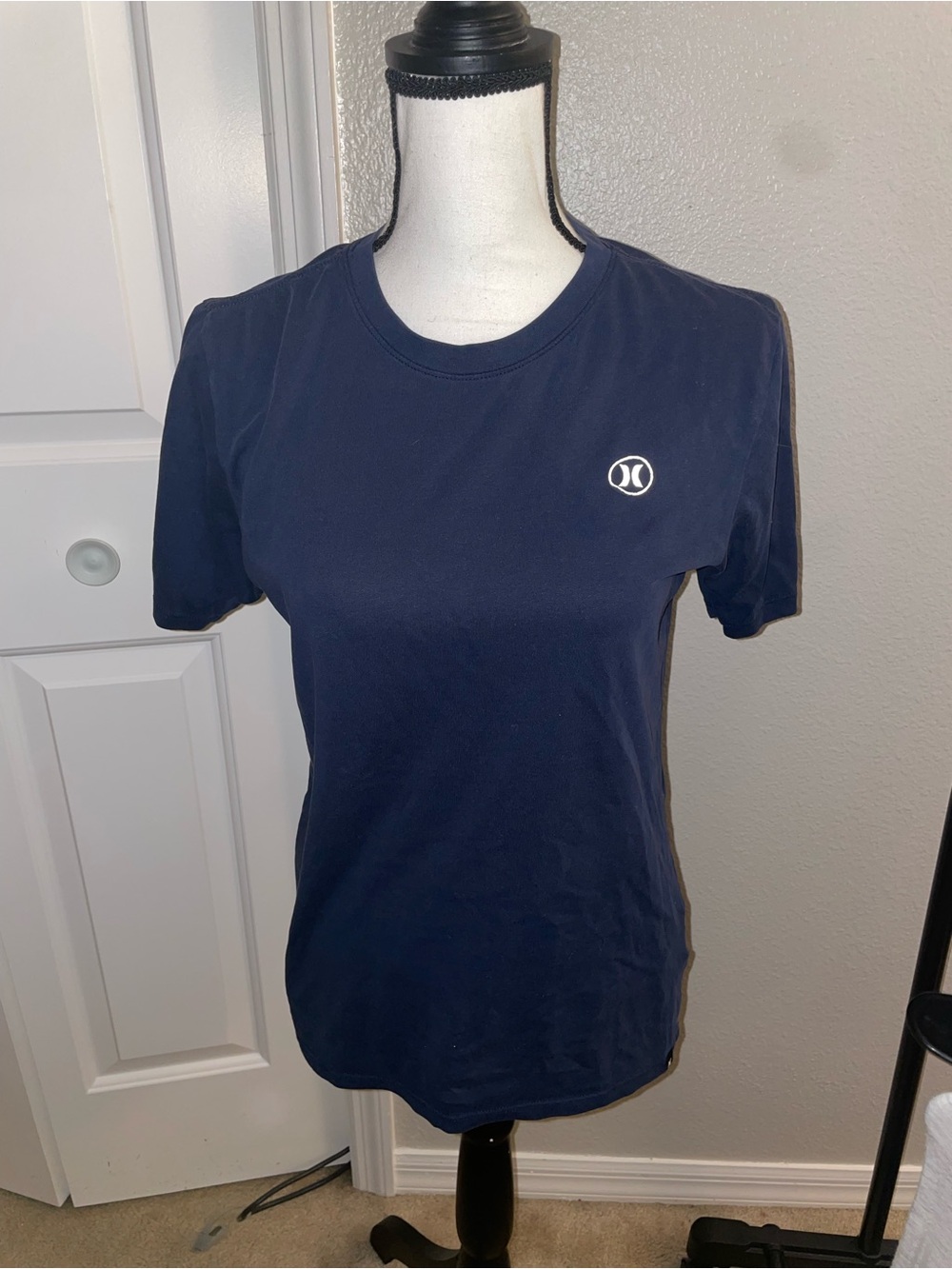 Hurley Men’s Navy Logo Crew Neck Tee